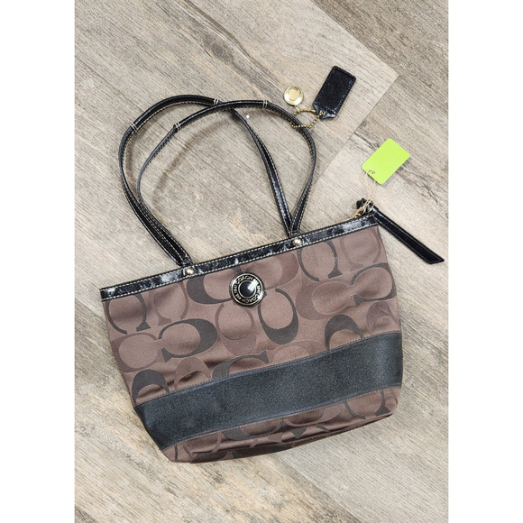 COACH tote bag Brown signature F20018 RS 44